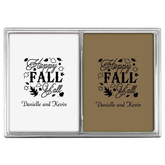 Happy Fall Y'all Double Deck Playing Cards